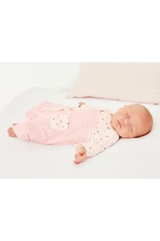 Pink Strawberry Dungarees With Bodysuit (0mths-2yrs)